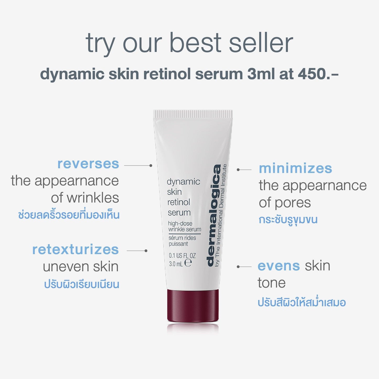 [try & buy] dynamic skin retinol serum 3ml - mini size - Dermalogica Thailand